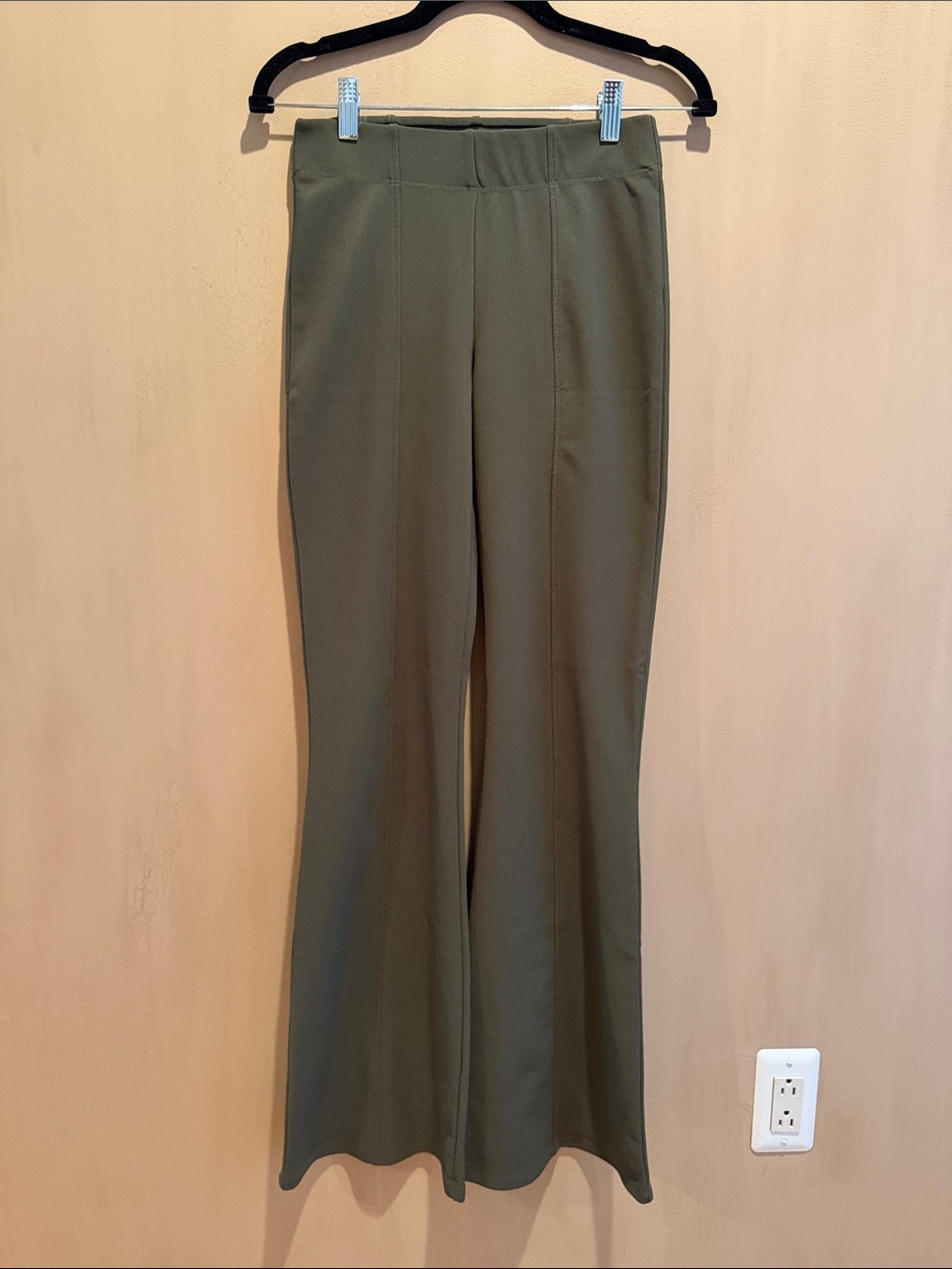 Garage Olive Green Flare Pants